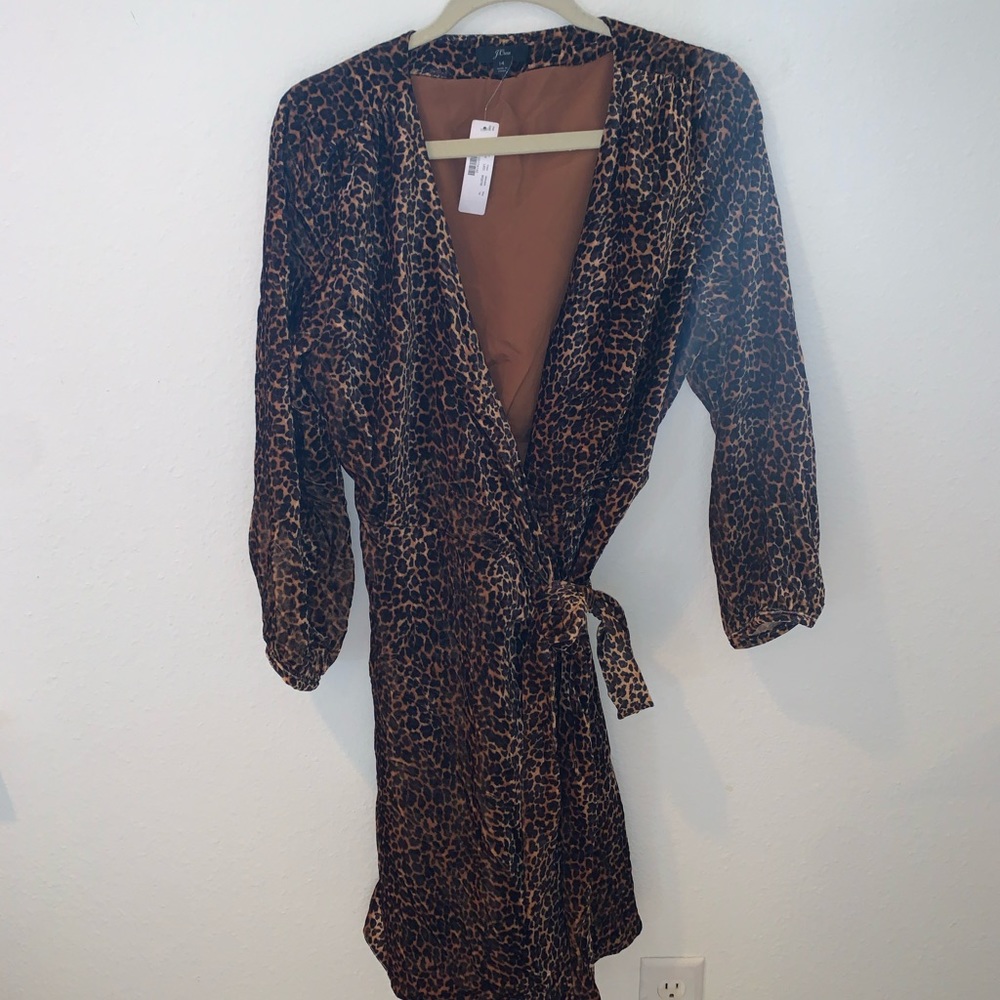 Cheetah print wrap dress